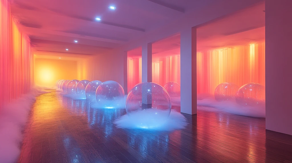 漂浮光球与色彩交融