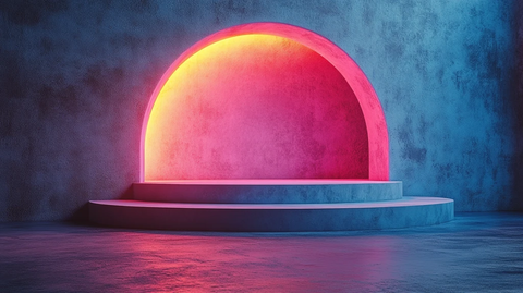 圆润简约讲台舞台灯光