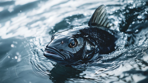 黑鳕鱼水中游