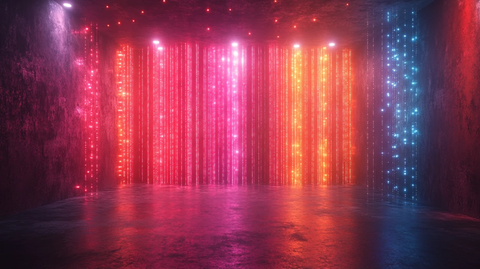 舞厅霓虹珠帘背景