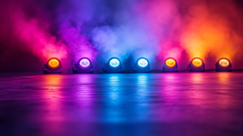 彩色聚光灯效果