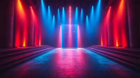 红蓝主题游戏秀舞台