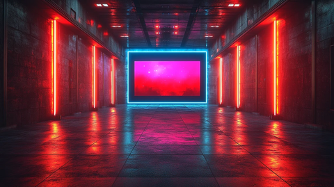 红蓝主题游戏秀舞台