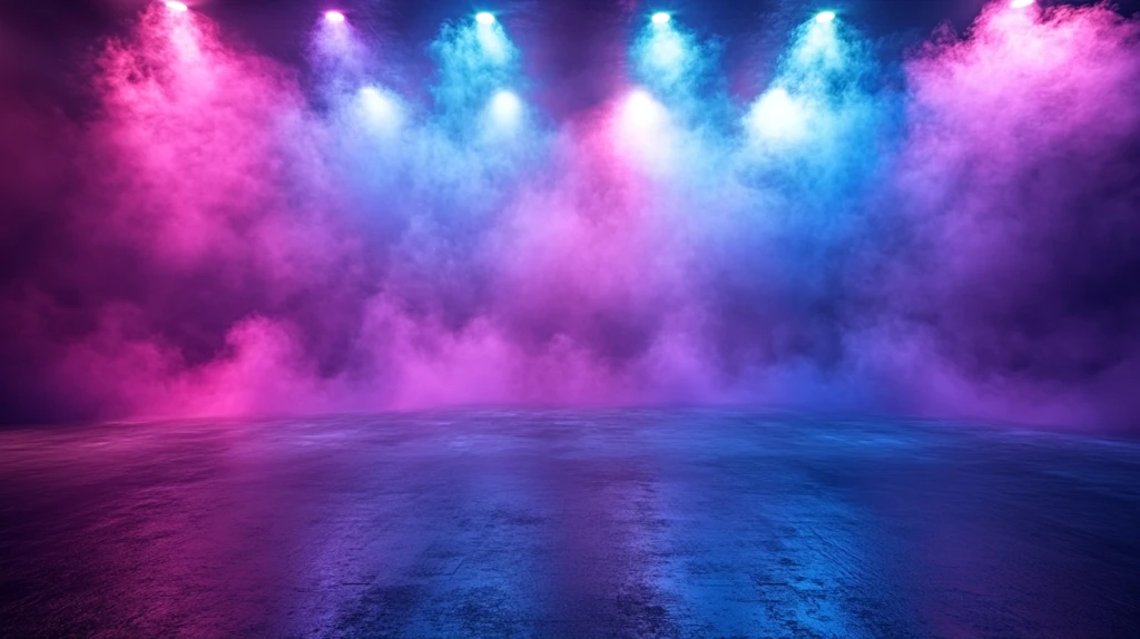 烟雾中的聚光灯