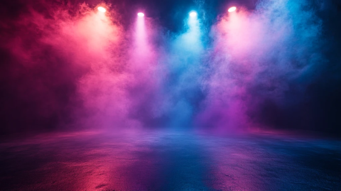 烟雾中的聚光灯