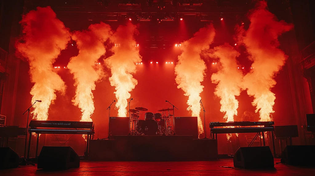 舞台烟雾红灯光