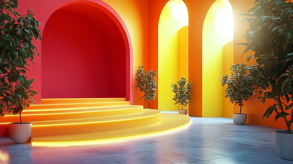 柠檬黄到橘色渐变