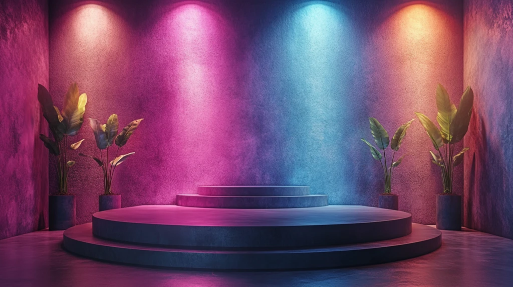 蓝绿品红产品背景