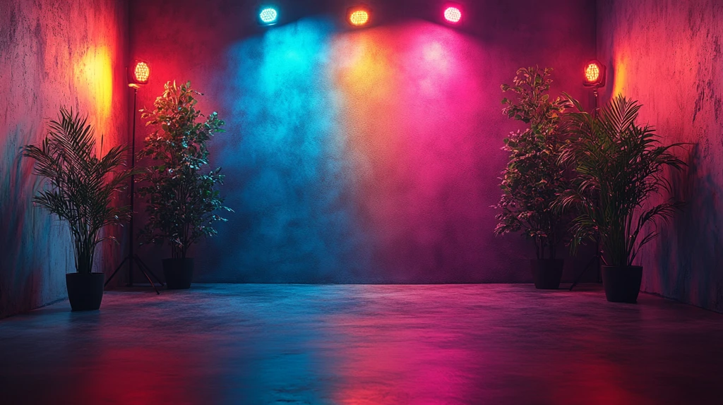 蓝绿品红产品背景