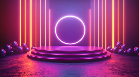 紫色舞台灯光光束