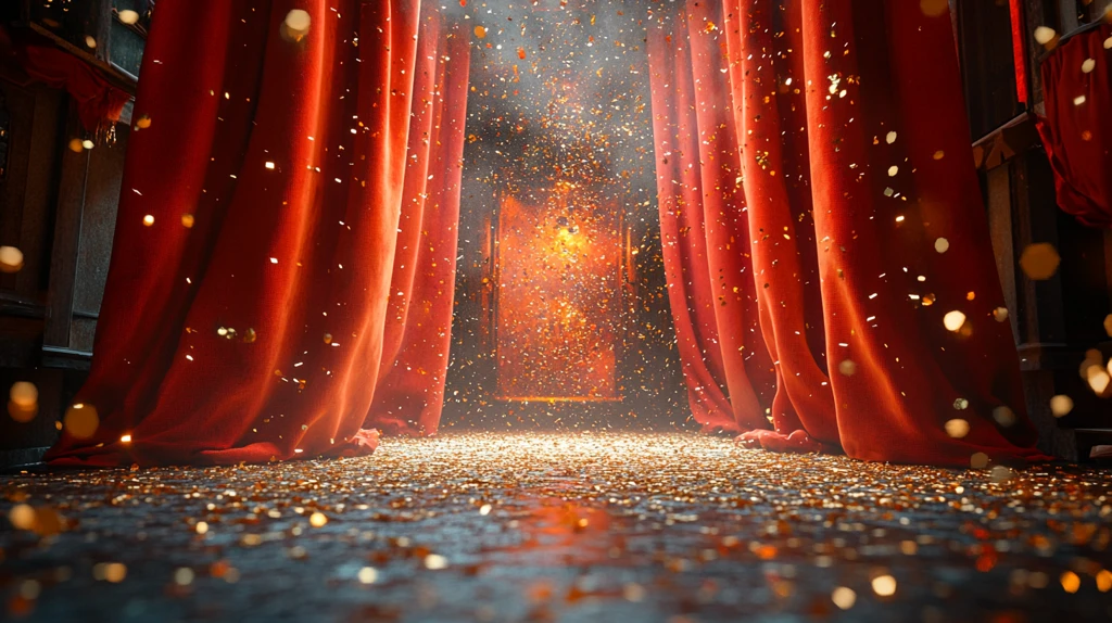 露天魔术表演场景