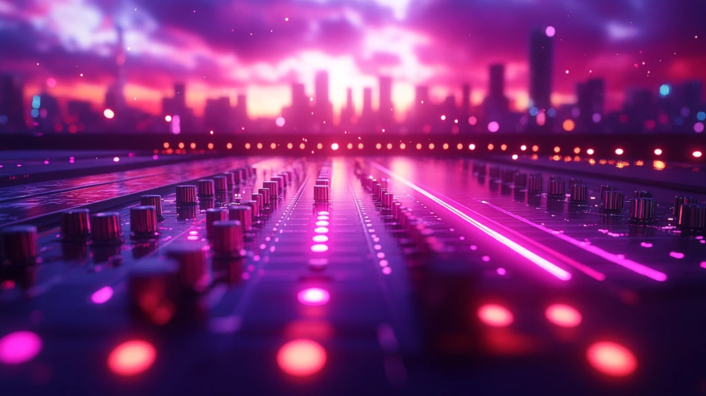 户外音乐会霓虹灯背景