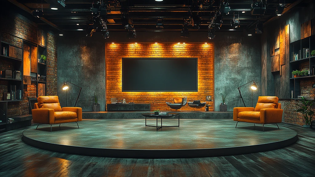 一对一采访工作室背景