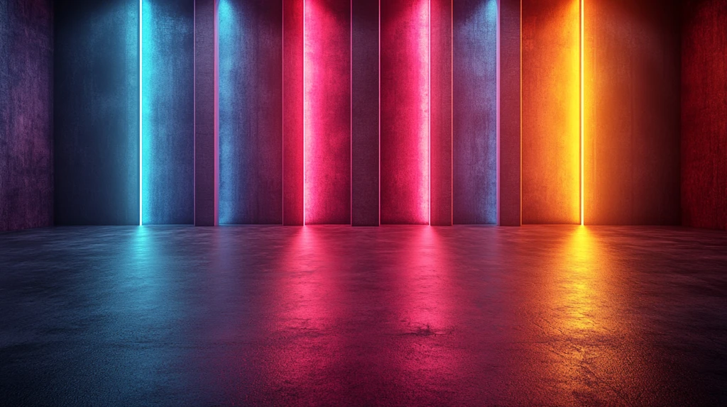 彩色条纹混凝土墙