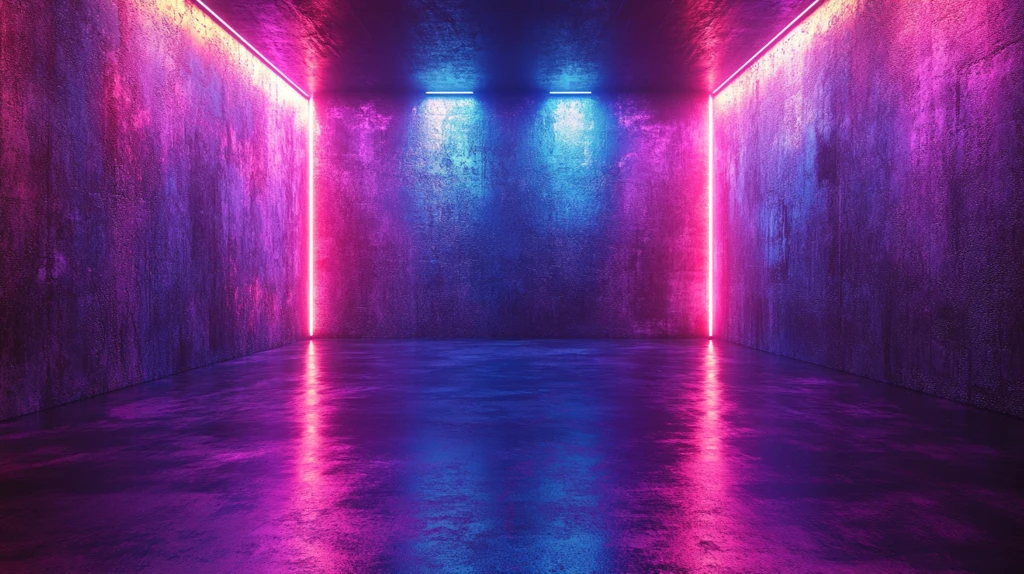 紫色清洁工作室夜景