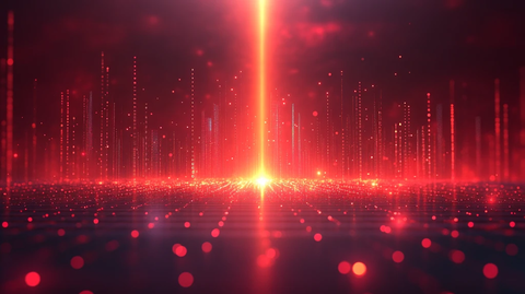 红色光束中心对称设计