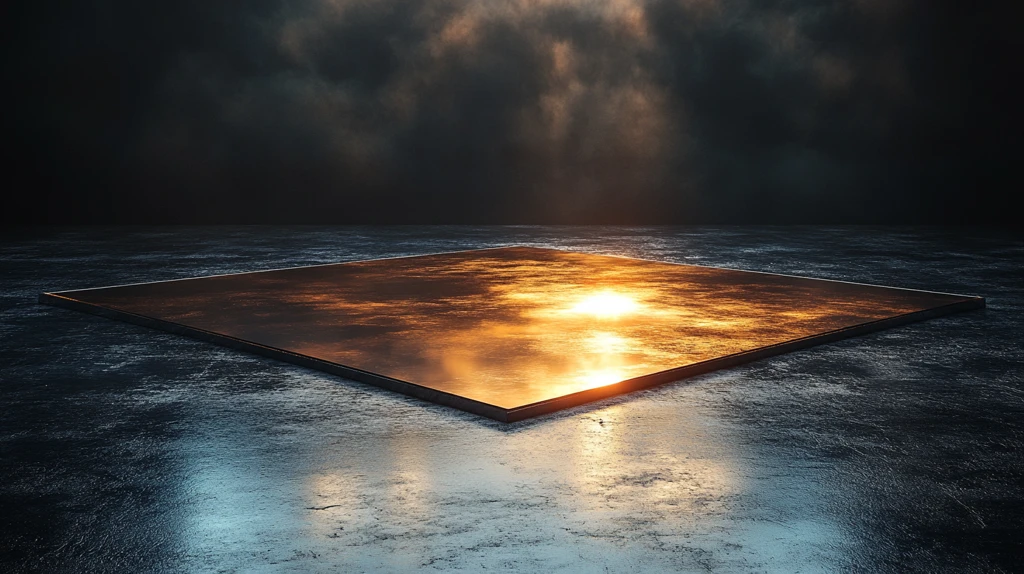 舞台地板上的巨型反光镜