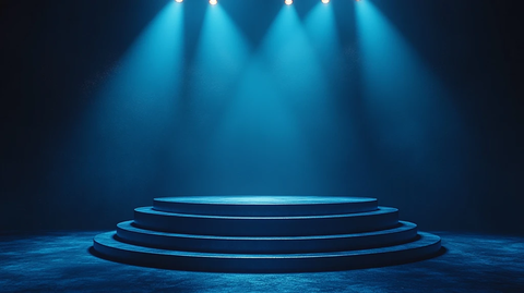 简约舞台与聚光灯