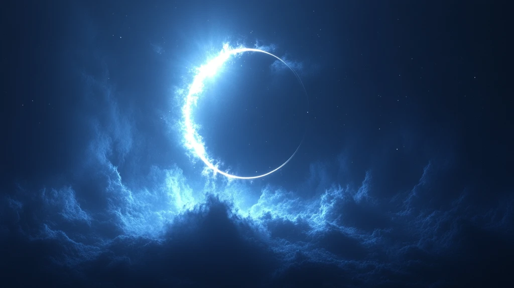 蓝色渐变背景与光晕圆圈