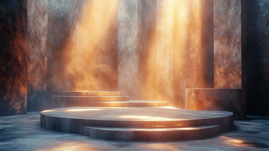 石制讲台与光线