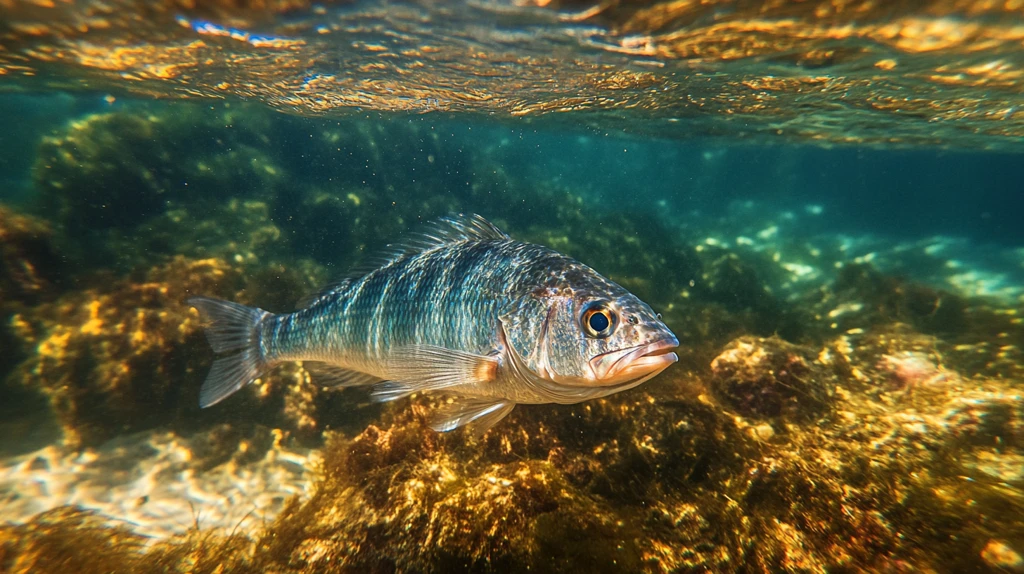 银鳞海鲈游清水