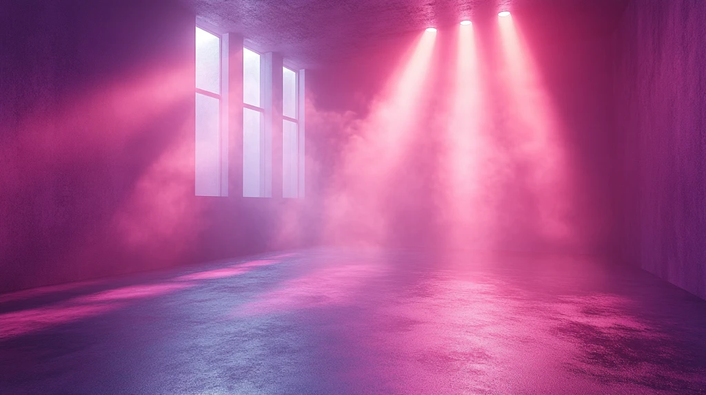 紫色背景前白光肖像