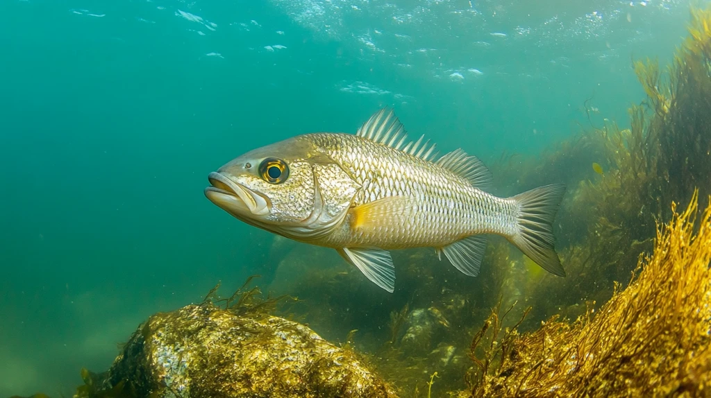 银鳞海鲈游水