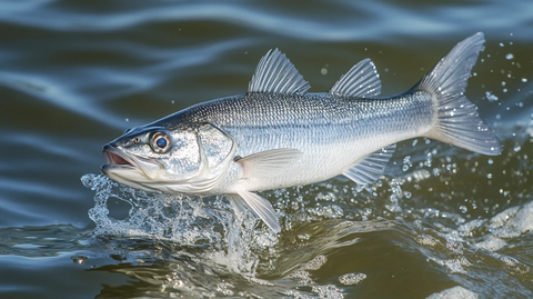 银鳞海鳍轻摆尾
