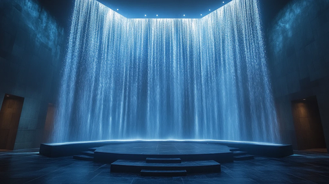 舞台瀑布投影