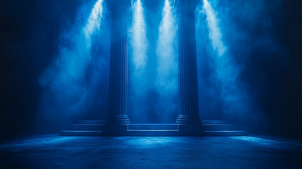 深蓝舞台聚光灯