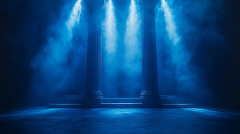 深蓝舞台聚光灯