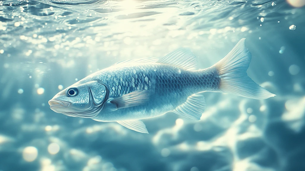 银灰鳞片海鲈游动