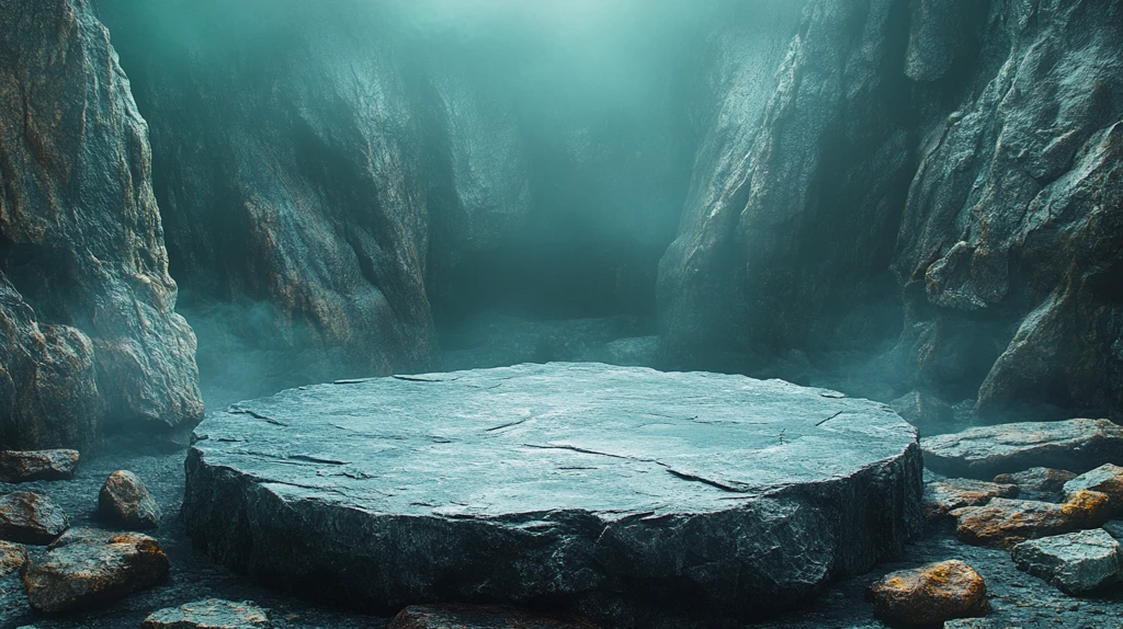 黑色石质展示台