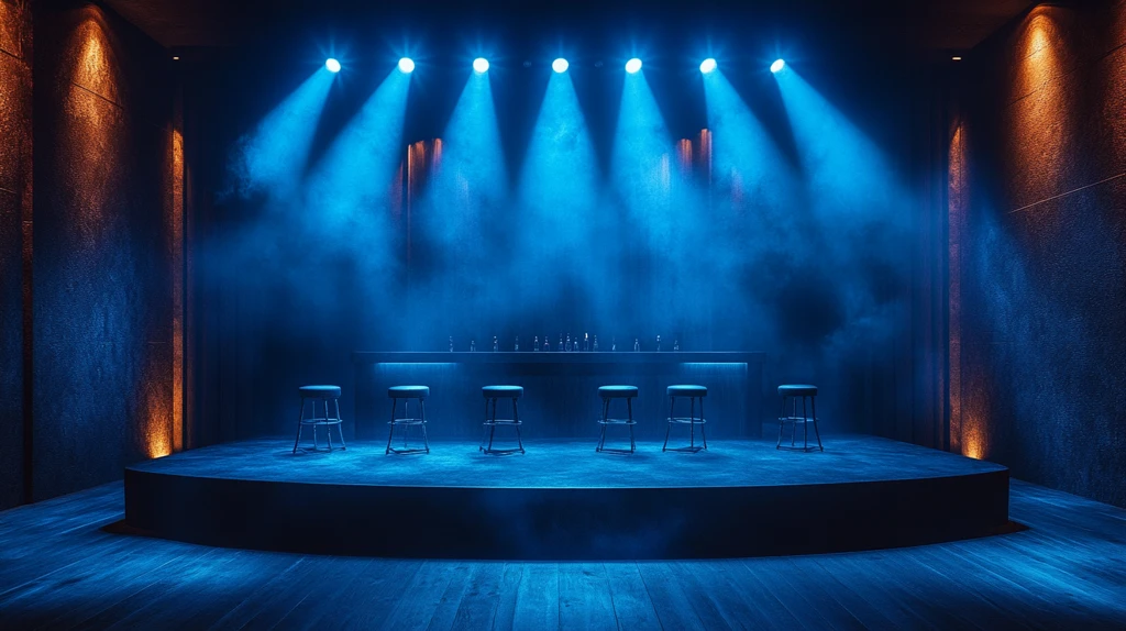 舞台蓝光酒吧凳