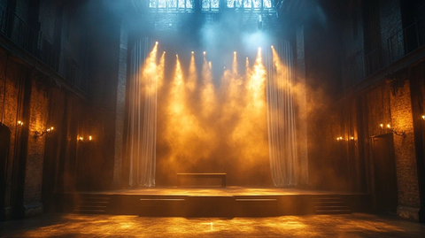 舞台城堡窗户灯光