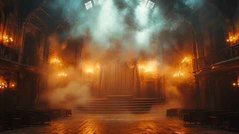 舞台城堡窗户灯光