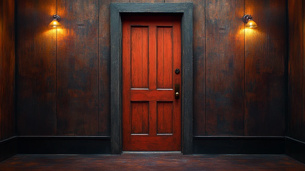 剧院舞台上的木门