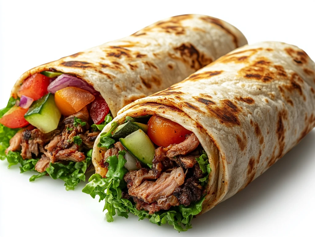 小份沙威玛肉蔬菜拼盘