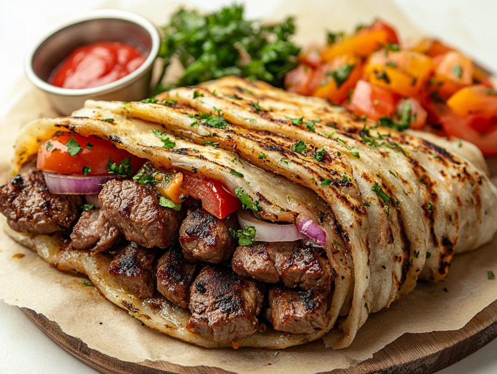 小份沙威玛肉蔬菜拼盘