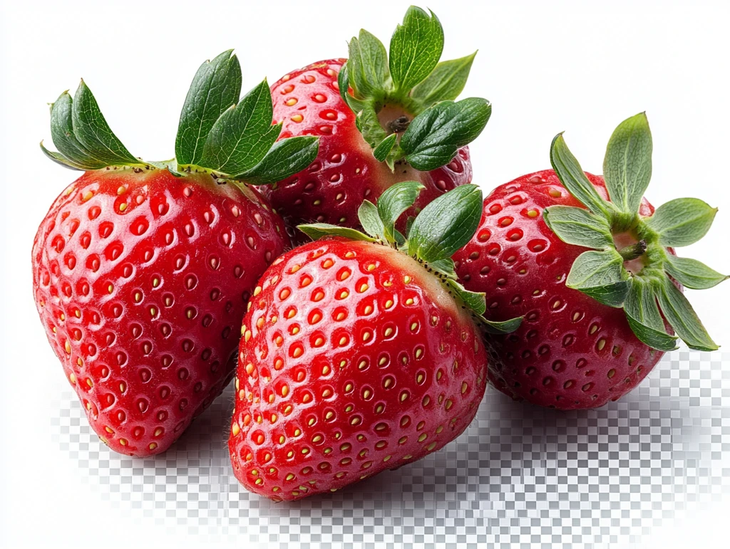 新鲜草莓透明背景
