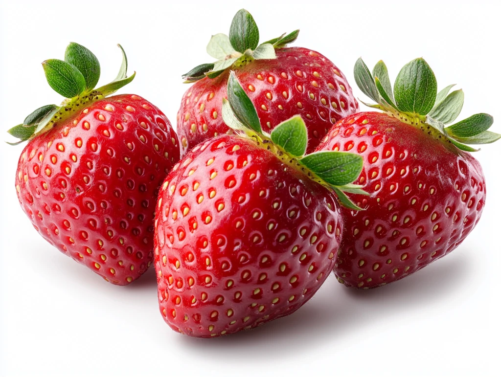新鲜草莓透明背景