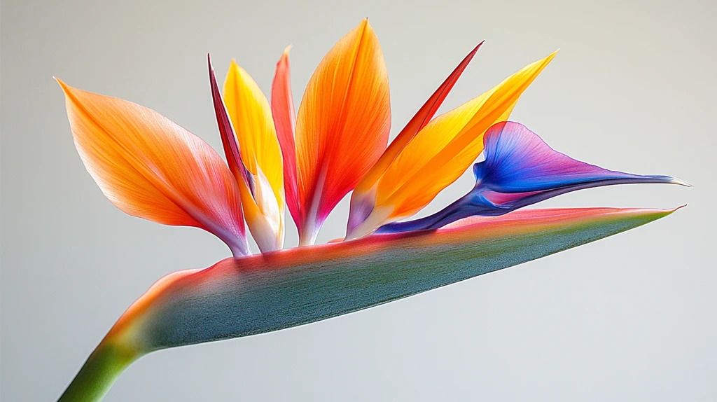 天堂花长茎彩色花瓣