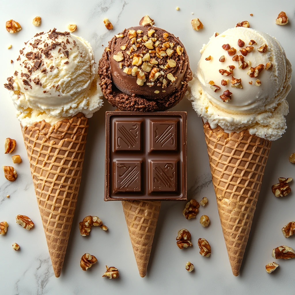 冰淇淋甜点组合