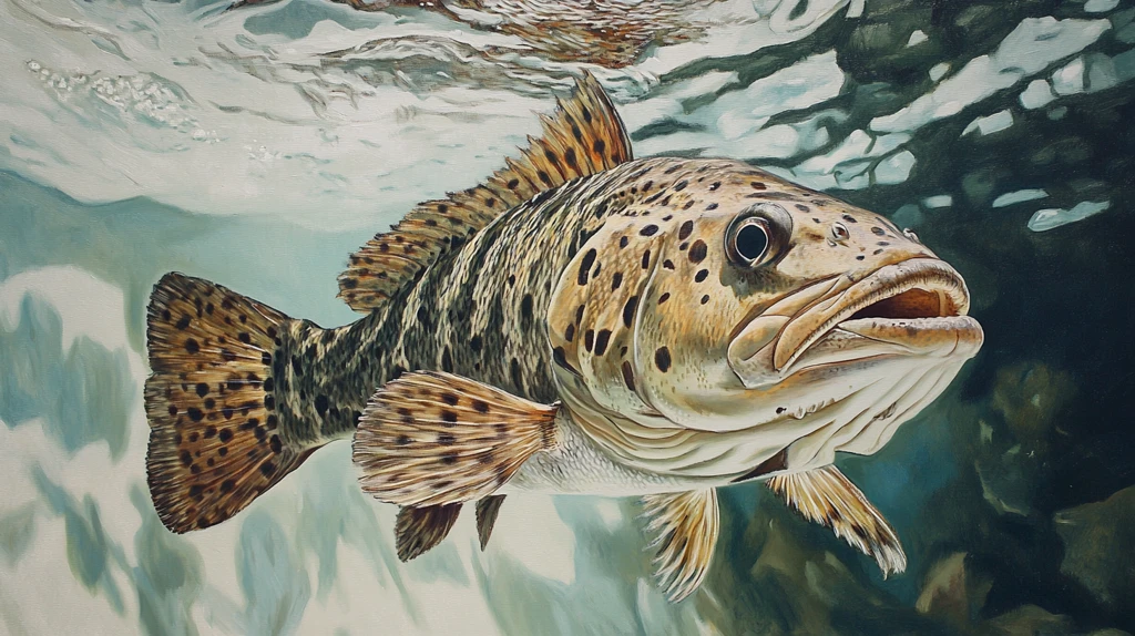 鲜活石斑鱼水中游