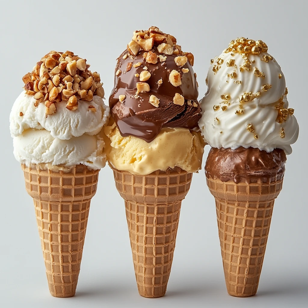 冰淇淋甜点组合