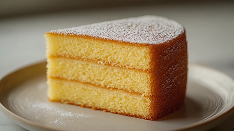 黄蛋糕切片