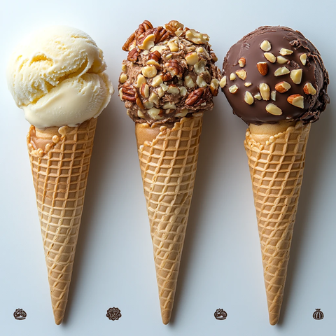 香草软冰淇淋巧克力坚果棒