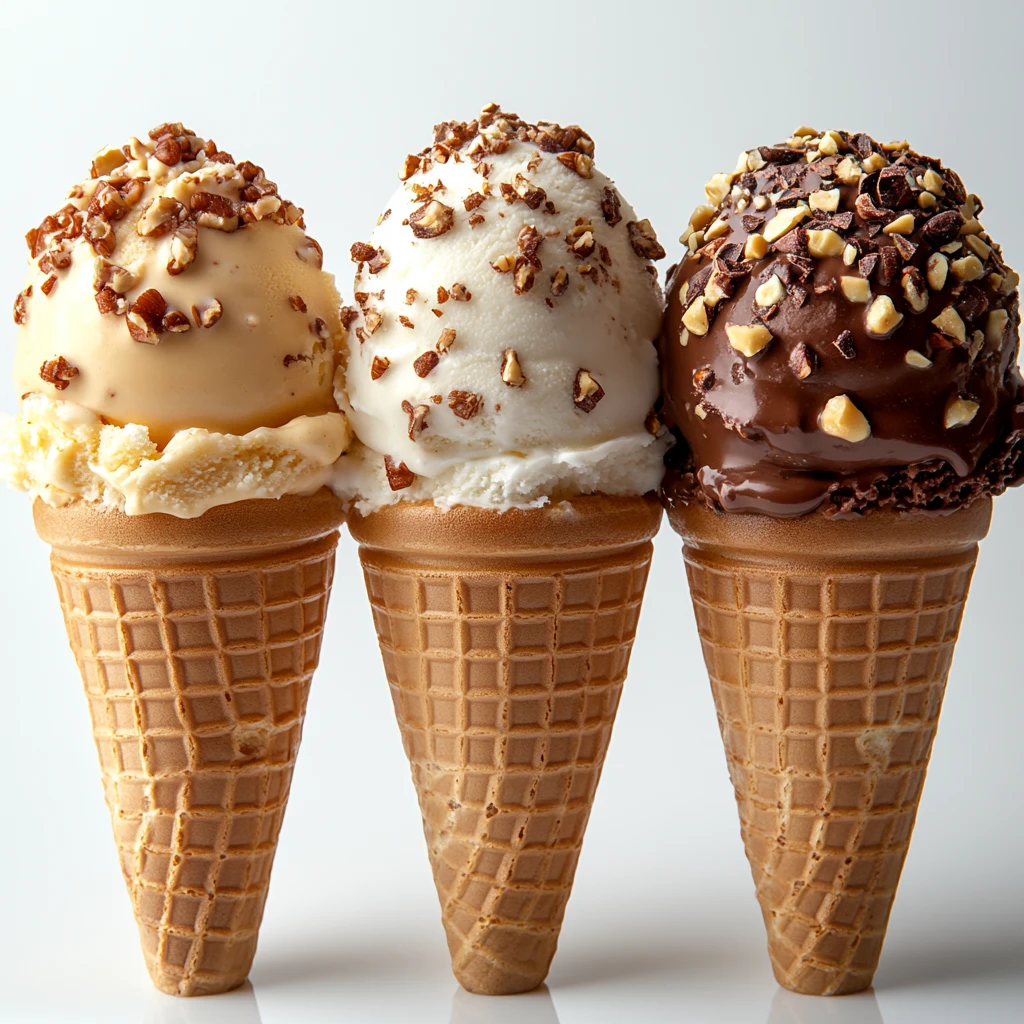 香草软冰淇淋巧克力坚果棒