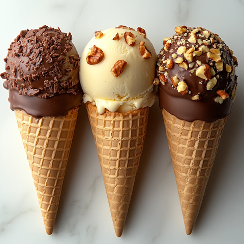 香草软冰淇淋巧克力坚果棒