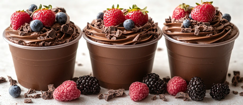 黑森林草莓蓝奶油花杯制作指南